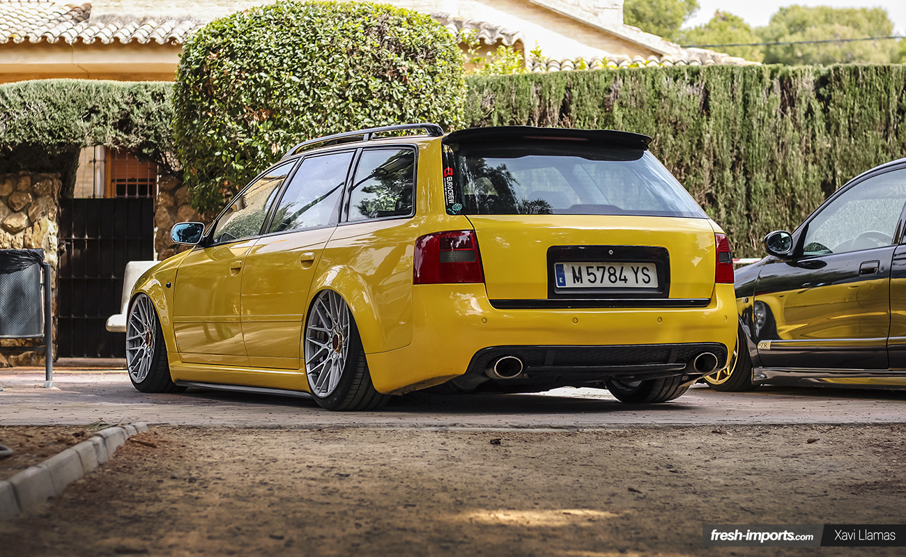 Yellow Audi Stance