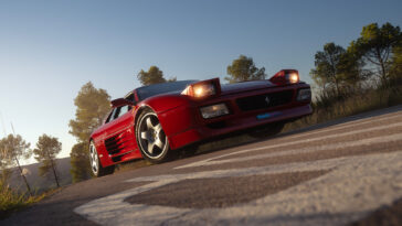 Ferrari 348TB con luces escamoteables abiertas